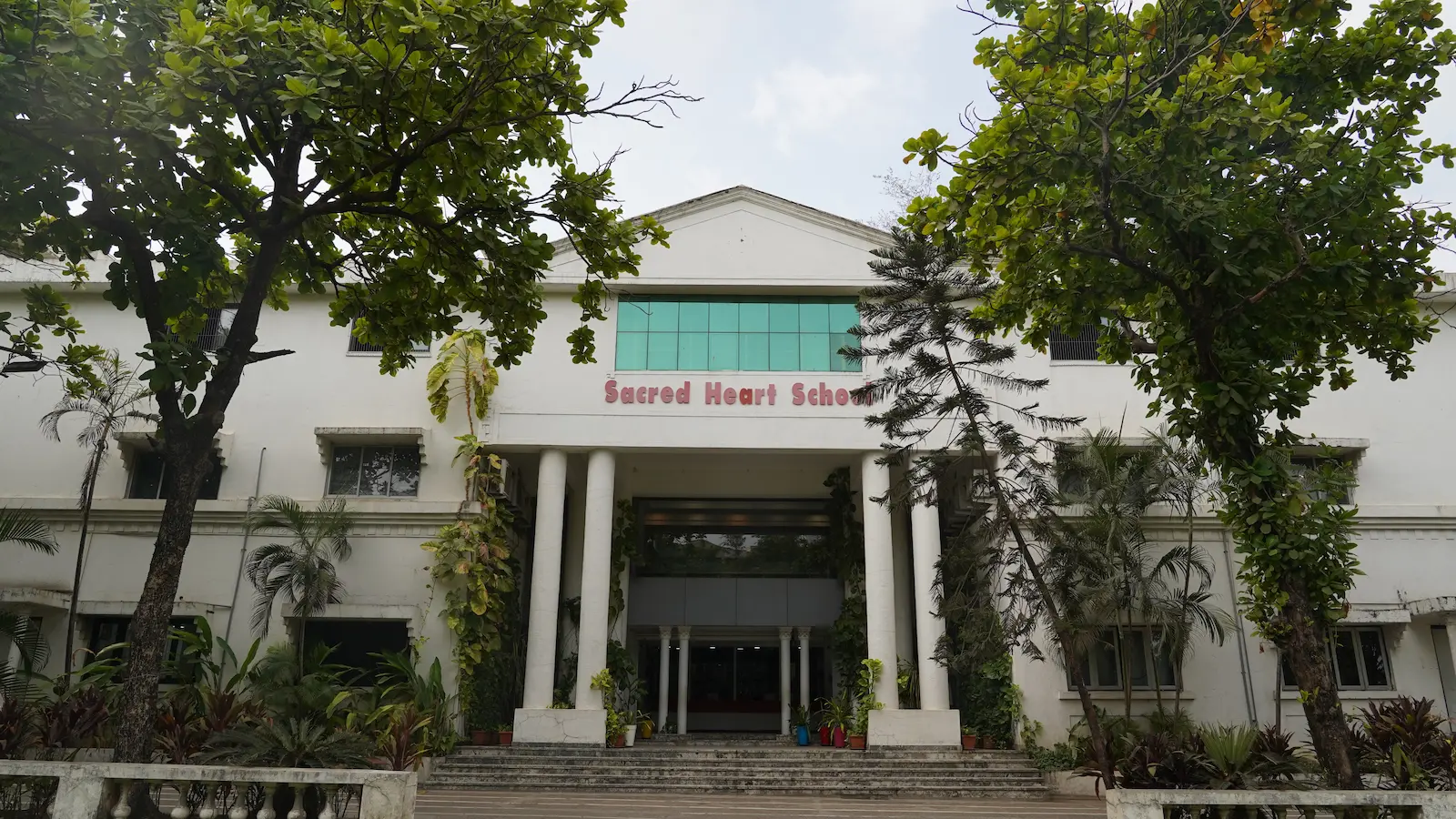 School campus aerial view