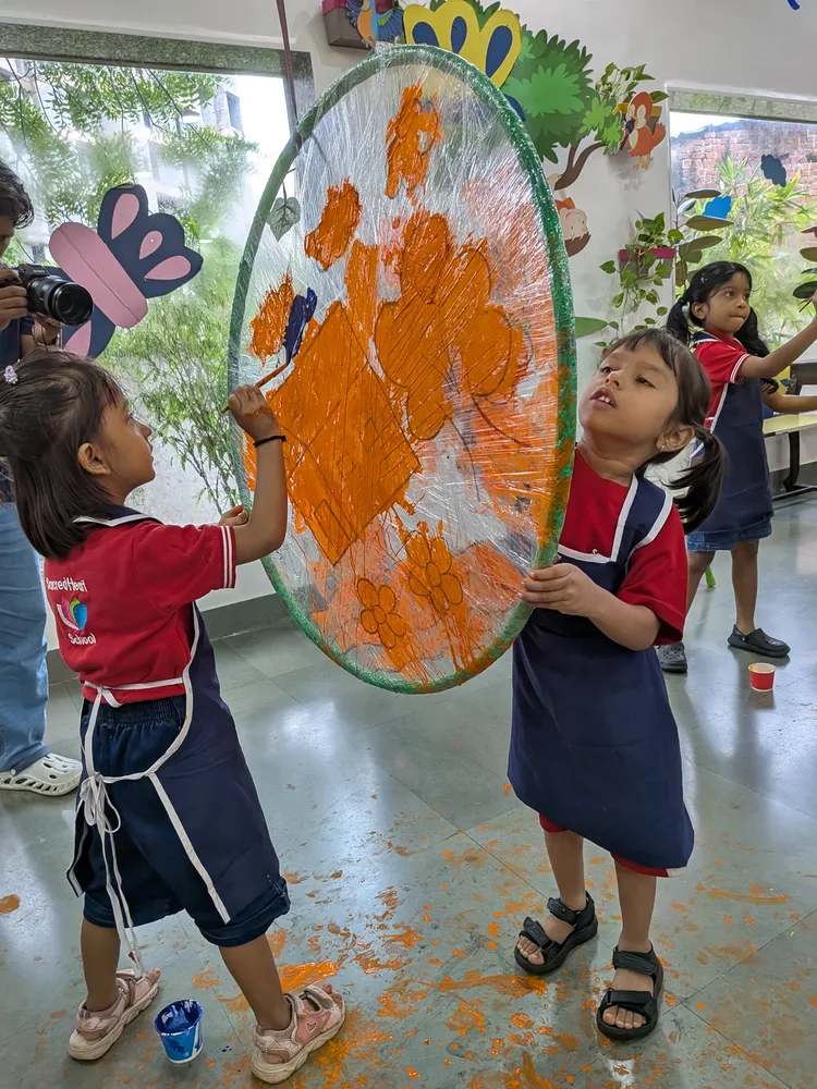 Pre-Primary students at an art activity