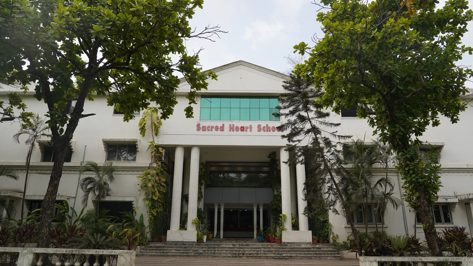 The school's front entrance