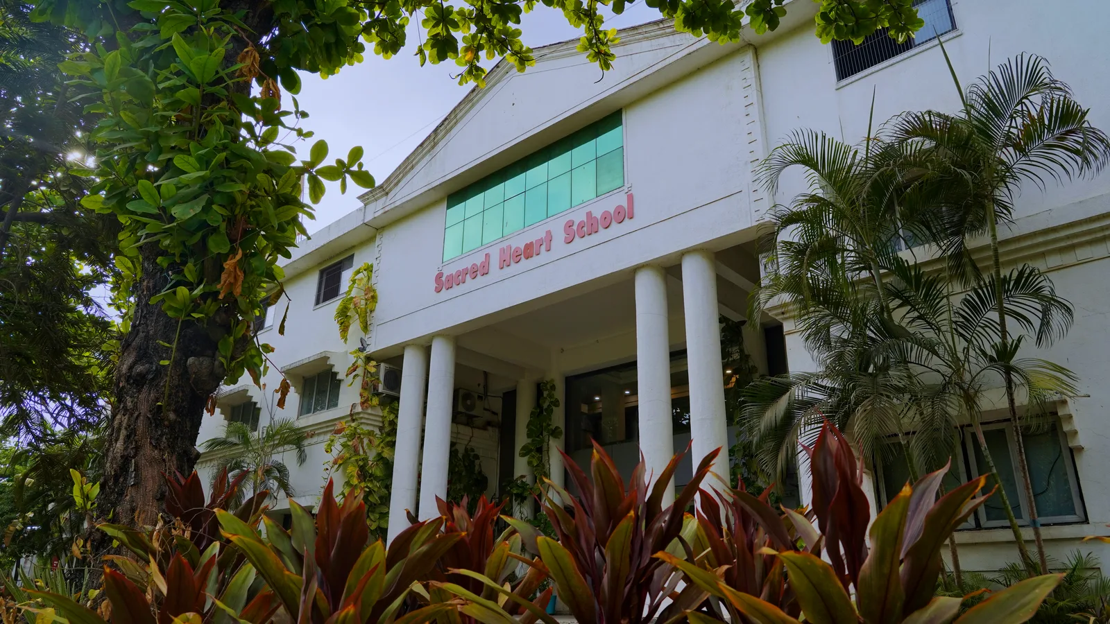 Sacred Heart School's main building facade