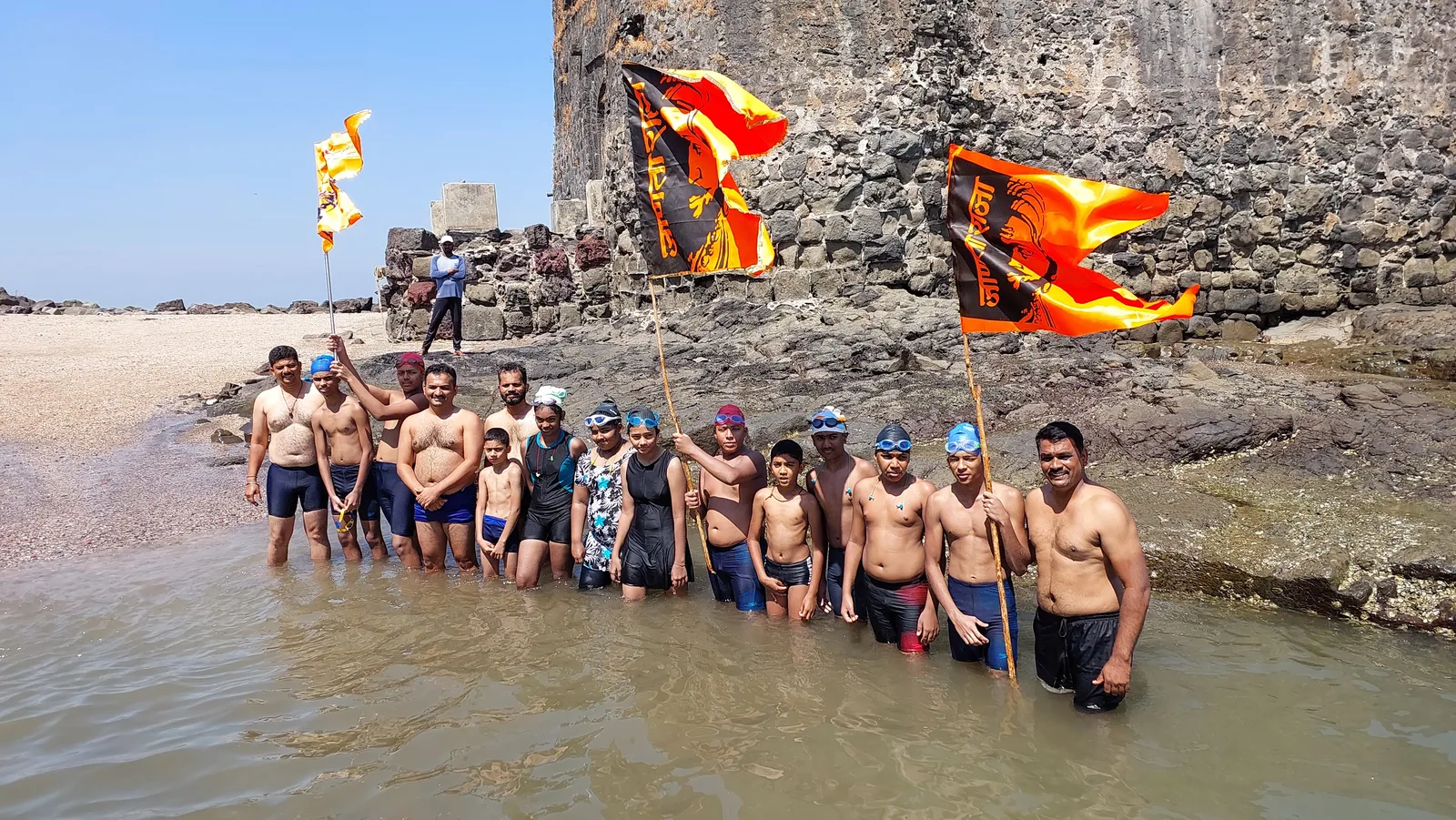 Sacred Heartian swimmers during the Sri Lanka–India Open Sea Expedition